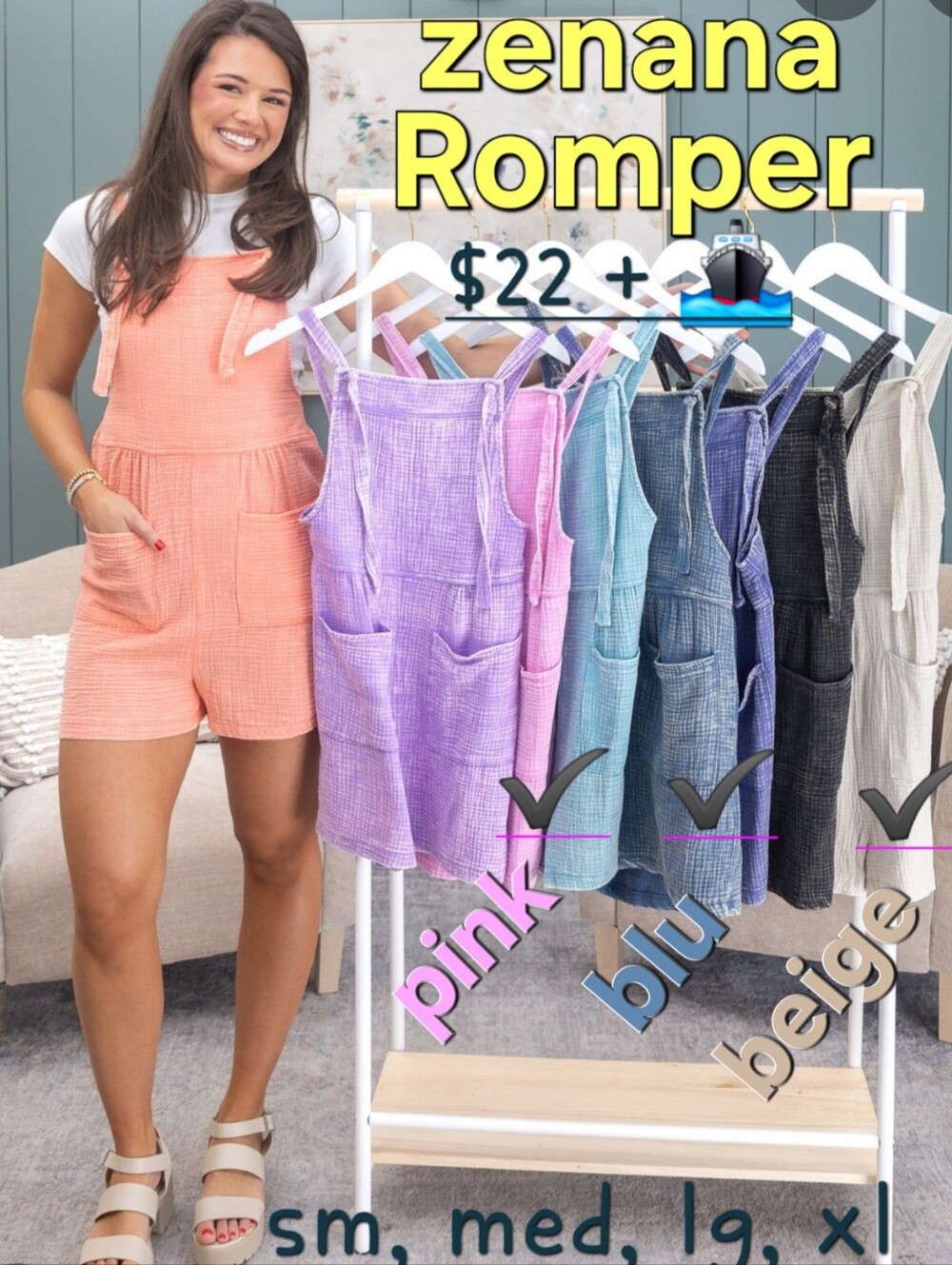 Zenana Romper - Short Overalls